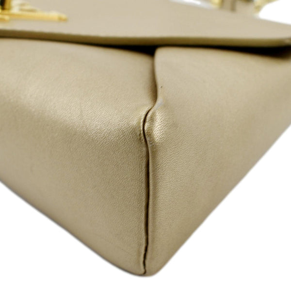 LOUIS VUITTON Love Note Metallic Calfskin Chain Shoulder Bag Gold