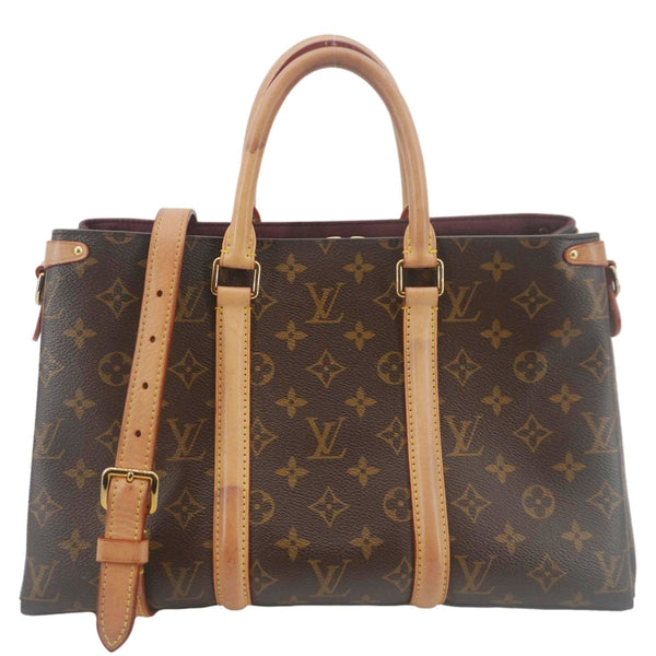 LOUIS VUITTON Soufflot MM Monogram Canvas Shoulder Bag Brown
