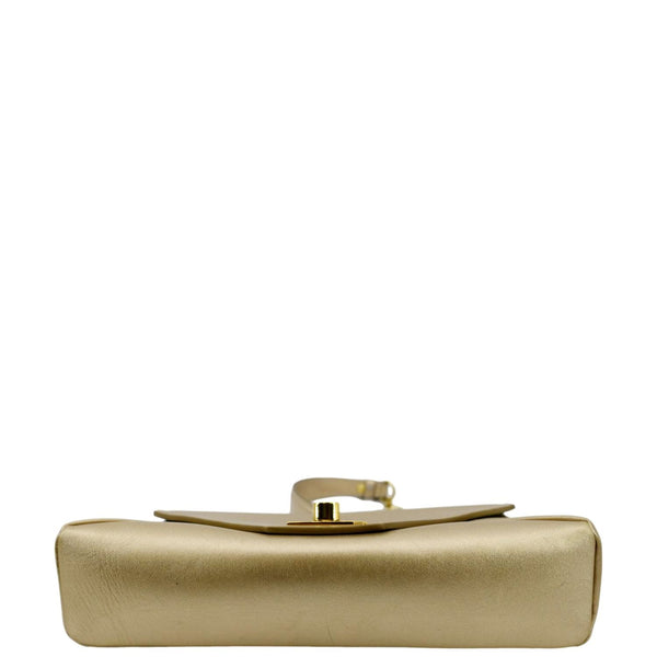 LOUIS VUITTON Love Note Metallic Calfskin Chain Shoulder Bag Gold