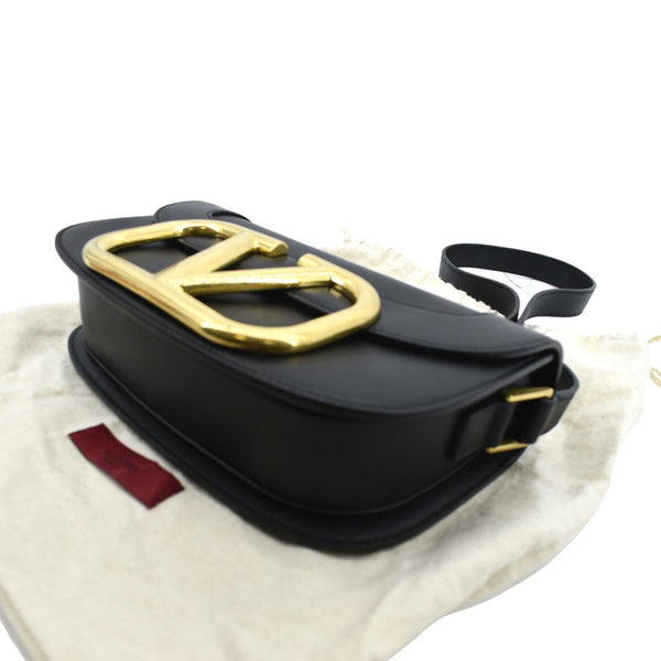 VALENTINO Supervee Leather Crossbdoy Bag Black