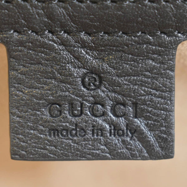 GUCCI Ophidia GG Web Leather Top Handle Shoulder Bag Black 524532