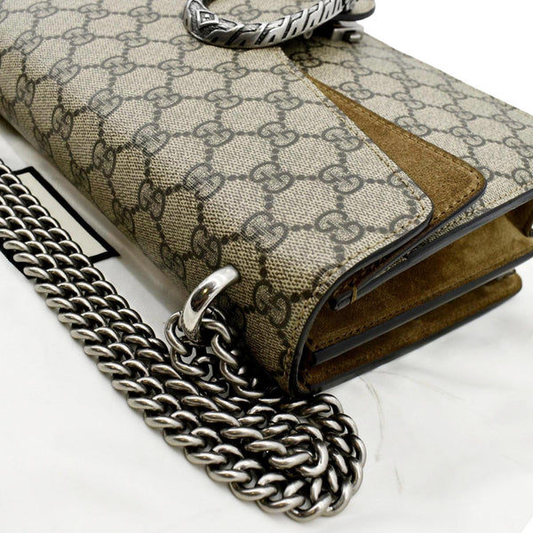 GUCCI Dionysus Small GG Supreme Canvas Shoulder Bag Beige 400249