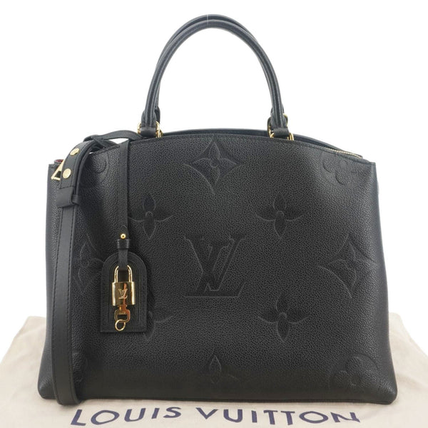 LOUIS VUITTON Grand Palais MM Monogram Empreinte Leather Shoulder Bag Black