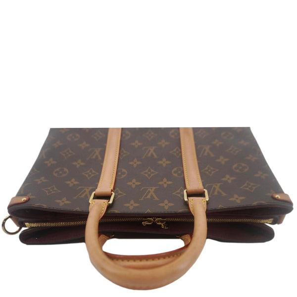 LOUIS VUITTON Soufflot MM Monogram Canvas Shoulder Bag Brown