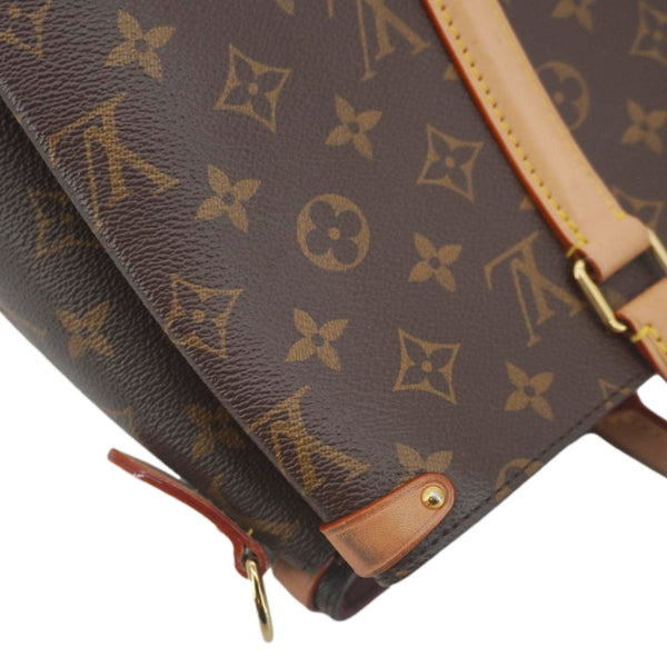 LOUIS VUITTON Soufflot MM Monogram Canvas Shoulder Bag Brown