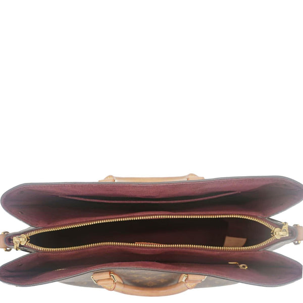 LOUIS VUITTON Soufflot MM Monogram Canvas Shoulder Bag Brown