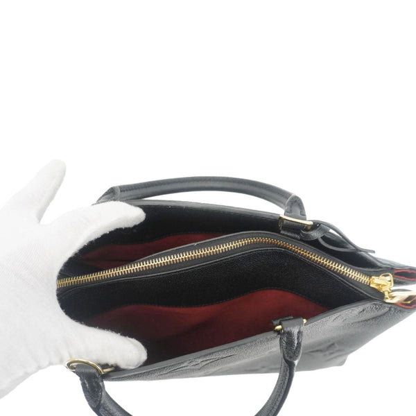 LOUIS VUITTON Grand Palais MM Monogram Empreinte Leather Shoulder Bag Black