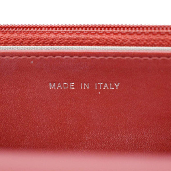 CHANEL Brilliant WOC Quilted Patent Leather Crossbody Wallet Red