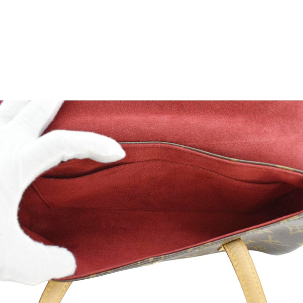 LOUIS VUITTON Sonatine Monogram Canvas Satchel Bag Brown