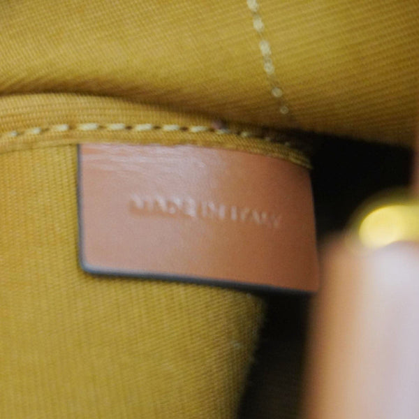 CELINE Small Triomphe Canvas Bucket Bag Tan