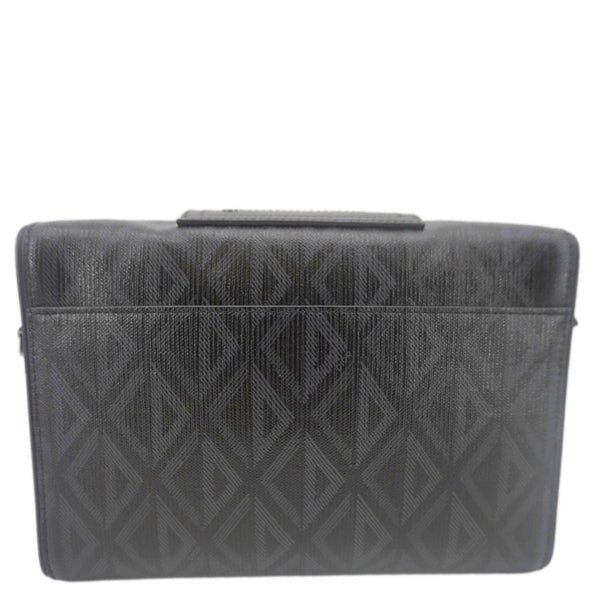 CHRISTIAN DIOR Lingot 22 CD Diamond Canvas Messenger Bag Black