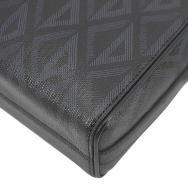 CHRISTIAN DIOR Lingot 22 CD Diamond Canvas Messenger Bag Black