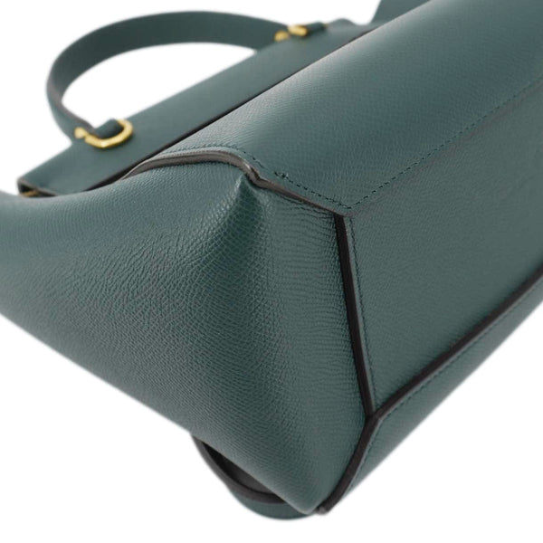 CELINE Micro Belt Grained Leather Shoulder Bag Green