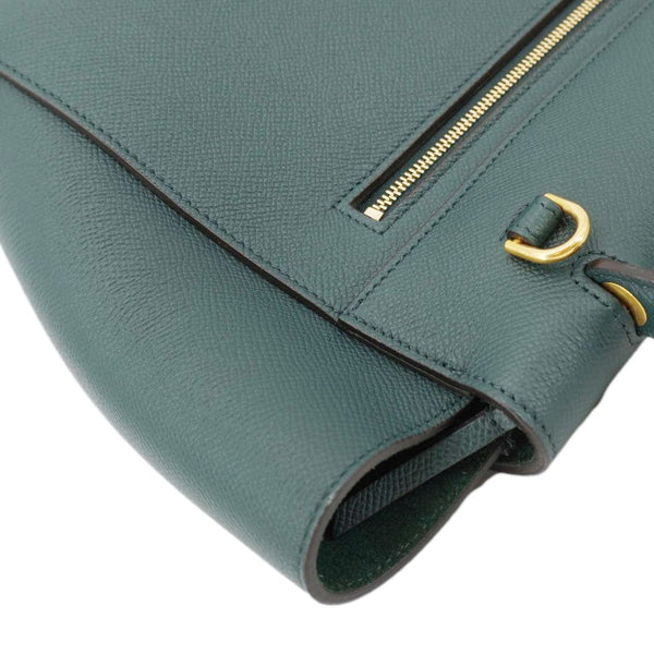CELINE Micro Belt Grained Leather Shoulder Bag Green