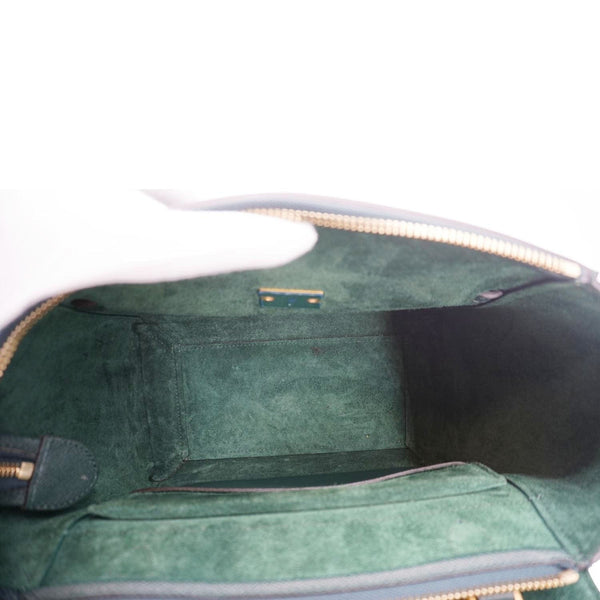 CELINE Micro Belt Grained Leather Shoulder Bag Green