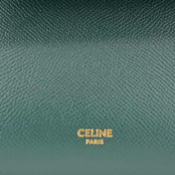 CELINE Micro Belt Grained Leather Shoulder Bag Green