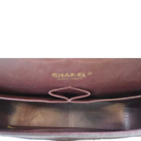 CHANEL Classic Double Flap Quilted Caviar Leather Shoulder Bag Black