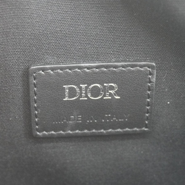 CHRISTIAN DIOR Lingot 22 CD Diamond Canvas Messenger Bag Black