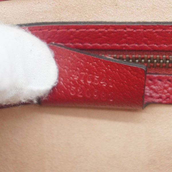 GUCCI Queen Margaret Bee GG Supreme Canvas Shoulder Bag Red 476541