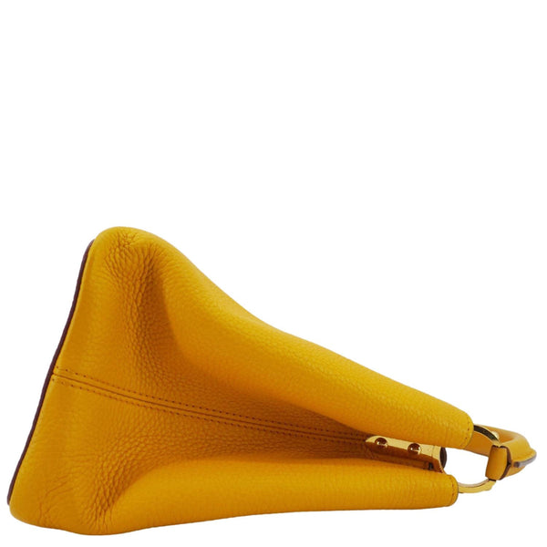 LOUIS VUITTON Capucines MM Taurillon Leather Satchel Bag Yellow