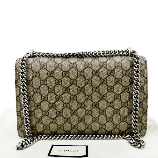 GUCCI Dionysus Small GG Supreme Canvas Shoulder Bag Beige 400249