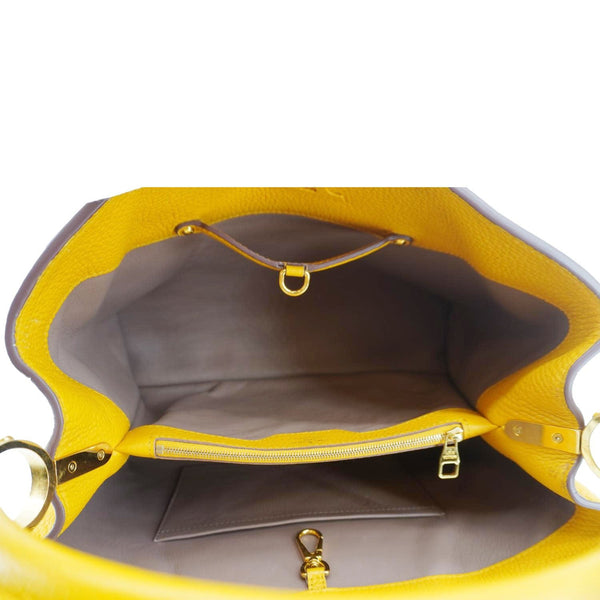LOUIS VUITTON Capucines MM Taurillon Leather Satchel Bag Yellow