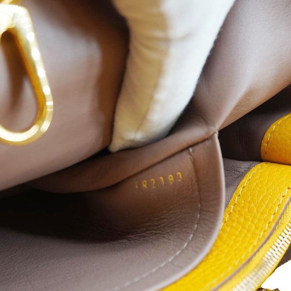 LOUIS VUITTON Capucines MM Taurillon Leather Satchel Bag Yellow