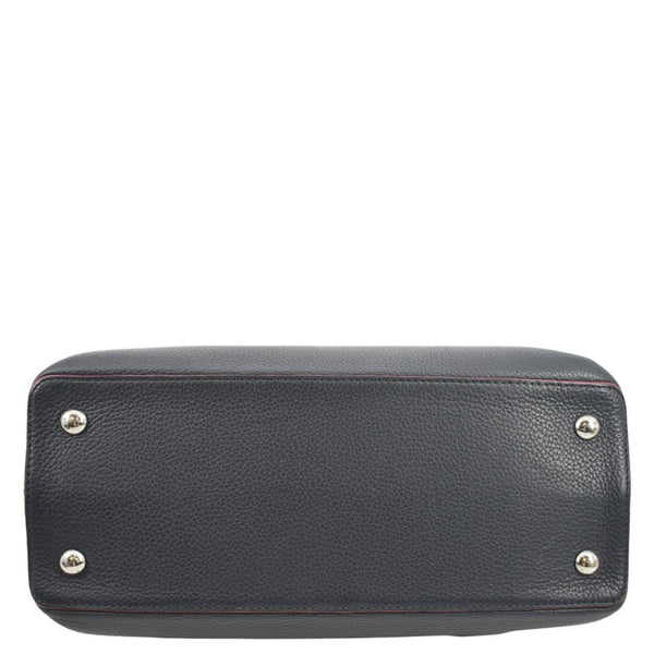 LOUIS VUITTON Capucines Taurillon Leather Satchel Bag Black