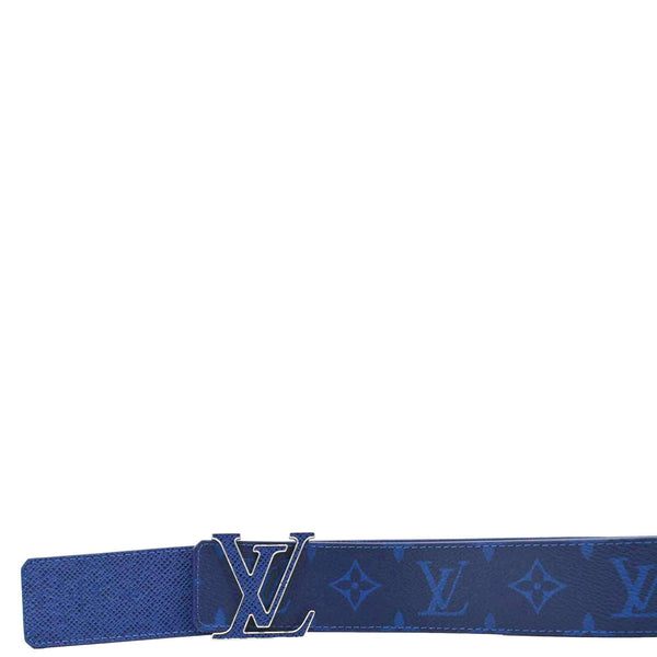 LOUIS VUITTON LV Initiales Reversible Monogram Canvas Belt Blue Size 100/40