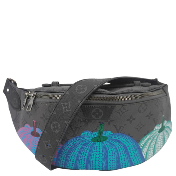 LOUIS VUITTON LV X YK Monogram Reverse Eclipse Pumpkin Canvas Bumbag Gray