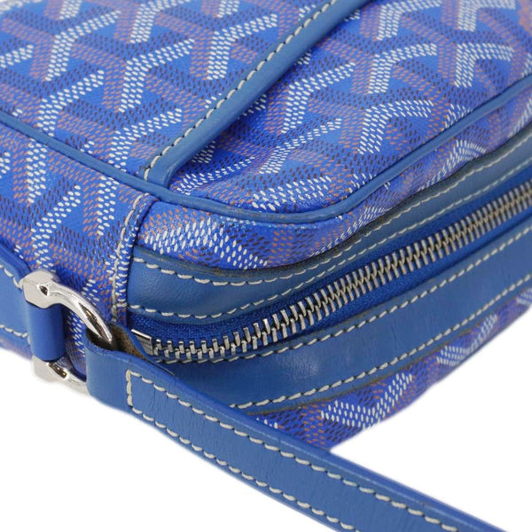 GOYARD Sac Cap Vert PM Canvas Shoulder Bag Blue