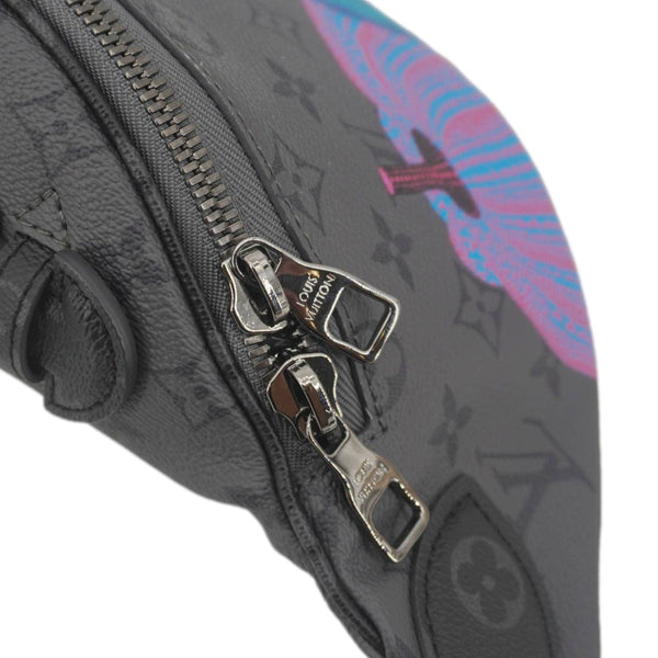 LOUIS VUITTON LV X YK Monogram Reverse Eclipse Pumpkin Canvas Bumbag Gray