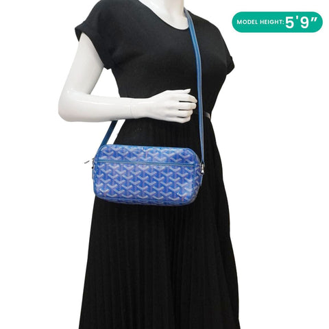 GOYARD Sac Cap Vert PM  Canvas Shoulder Bag Blue