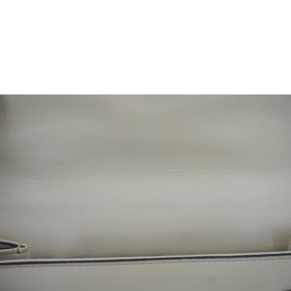 GUCCI Broadway Pearl Bee Mini Leather Shoulder Bag White 453778