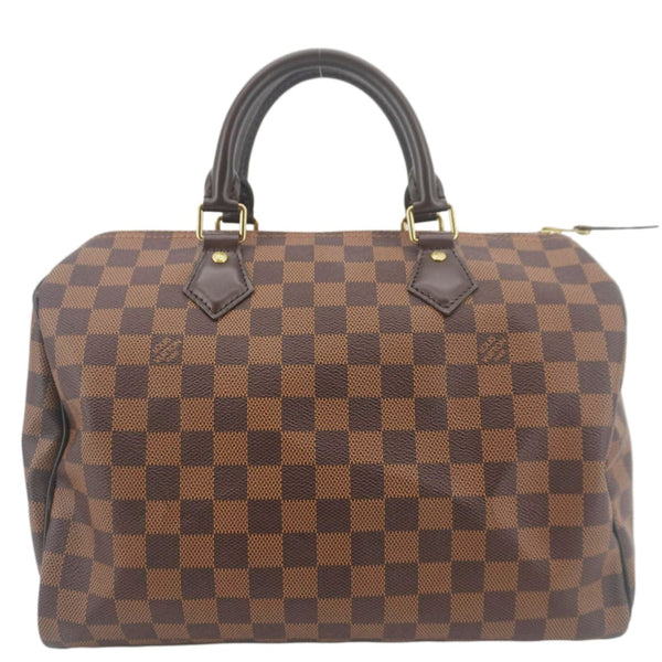 LOUIS VUITTON Speedy 30 Damier Ebene Satchel Bag Brown