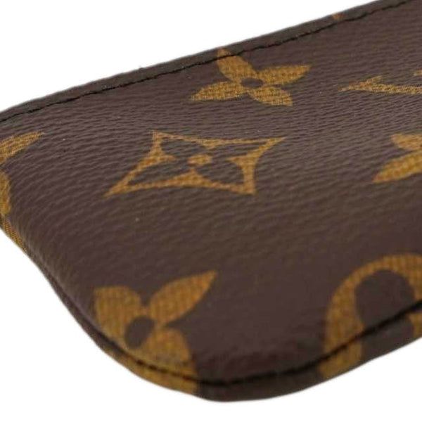 LOUIS VUITTON Key Coin Pouch Monogram Canvas Brown
