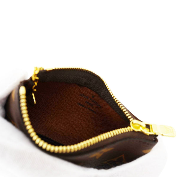 LOUIS VUITTON Key Coin Pouch Monogram Canvas Brown