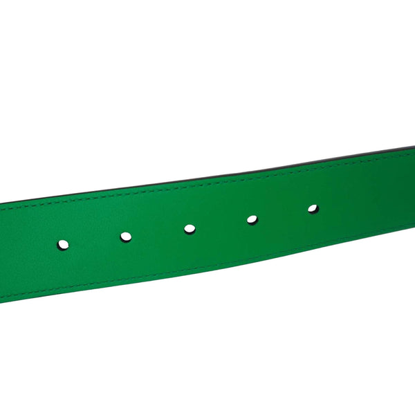 GUCCI GG Leather Belt Green 771297 Size 110.44
