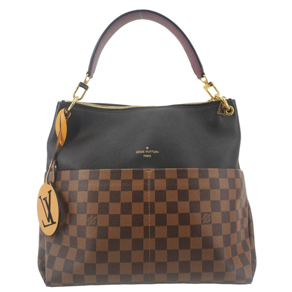LOUIS VUITTON Maida Damier Ebene Hobo Shoulder Bag Noir
