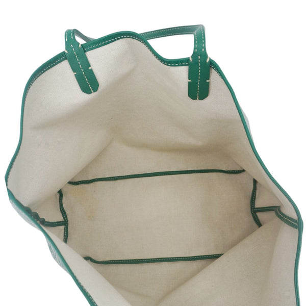 GOYARD Saint Louis PM Chevron Print Canvas Tote Bag Green