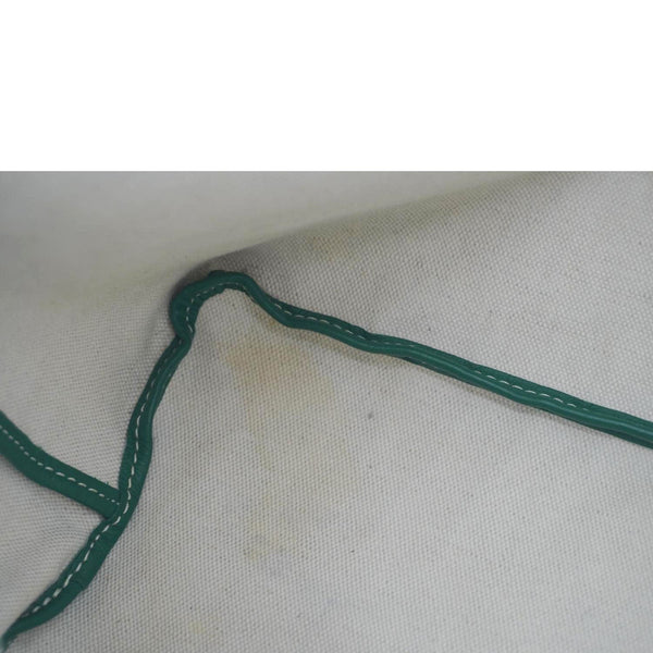 GOYARD Saint Louis PM Chevron Print Canvas Tote Bag Green