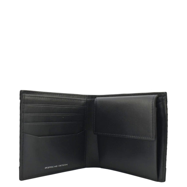 PORSCHSE DESIGN Carbon Print Fabric Men's Bifold Wallet Black