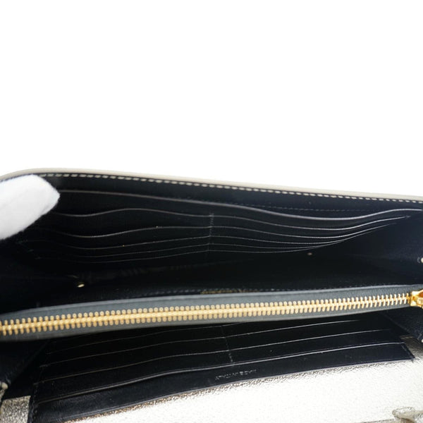 YVES SAINT LAURENT Kate Small Metallic Leather Crossbody Bag Silver