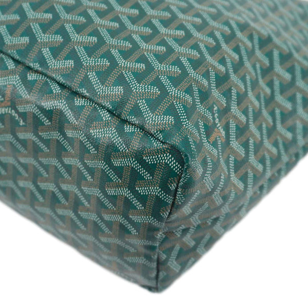 GOYARD Saint Louis PM Chevron Print Canvas Tote Bag Green