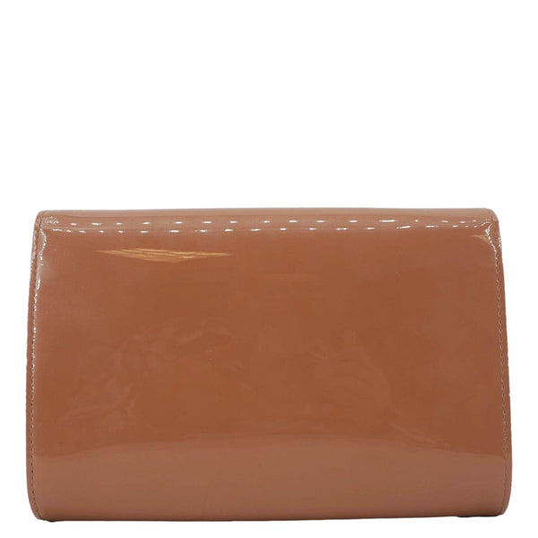 LOUIS VUITTON Louise Vernis Leather Clutch Tan