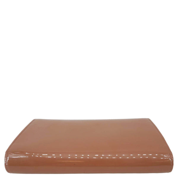 LOUIS VUITTON Louise Vernis Leather Clutch Tan