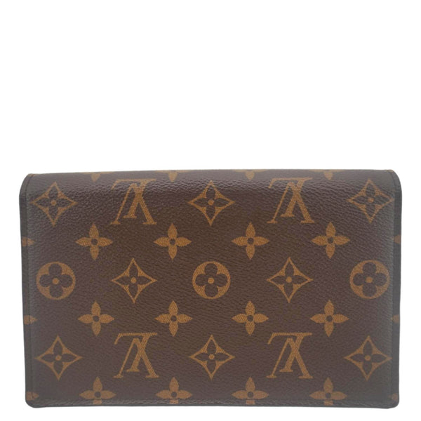 LOUIS VUITTON Flore Monogram Canvas Chain Wallet Fuchsia