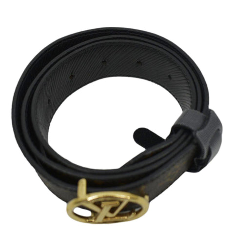 LOUIS VUITTON Monogram Canvas Circle Reversible Belt Brown Size 80/32