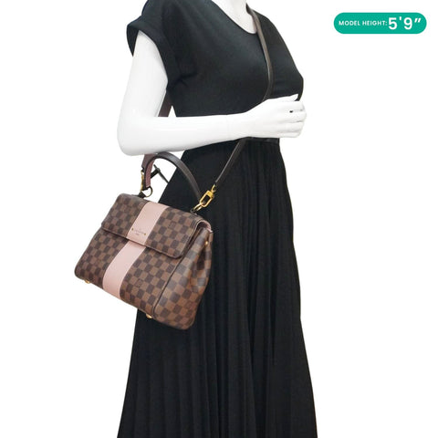 LOUIS VUITTON Bond Street MM Damier Ebene Crossbody Bag Magnolia