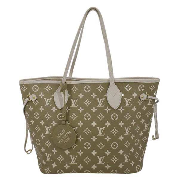 LOUIS VUITTON Neverfull MM Spring City Leather Tote Shoulder Bag Bicolor
